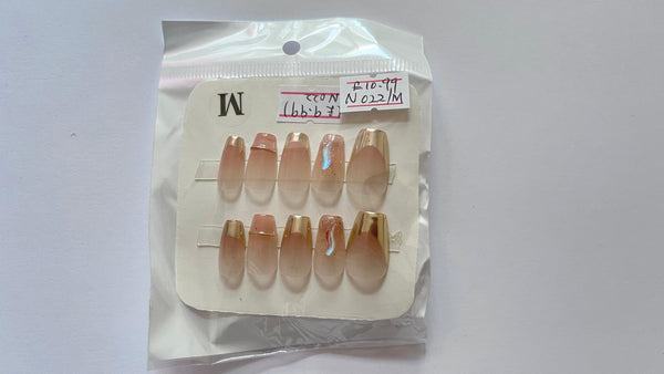 10 pcs / Press On Nails N022 (Size M)