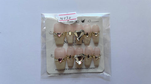 1 set Fake / False Press On Nails N030