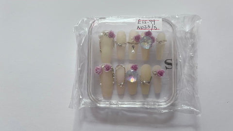 1 set Fake / False Press On Nails with box N033