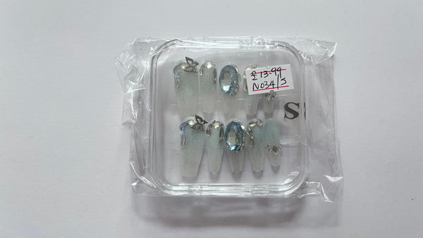 1 set Fake / False Press On Nails with box N034