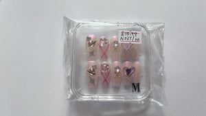 1 set Fake / False Press On Nails with box N037