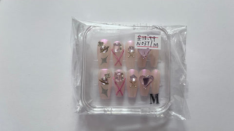 1 set Fake / False Press On Nails with box N037