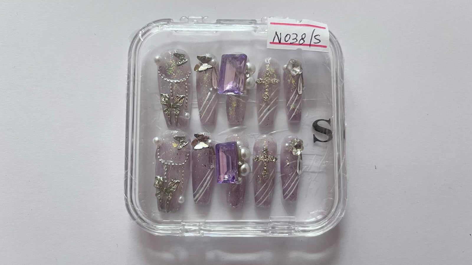 1 set Fake / False Press On Nails with box N038