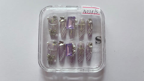 1 set Fake / False Press On Nails with box N038