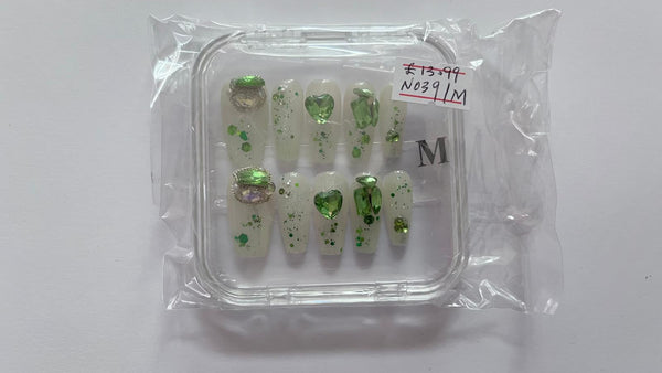 1 set Fake / False Press On Nails with box N039