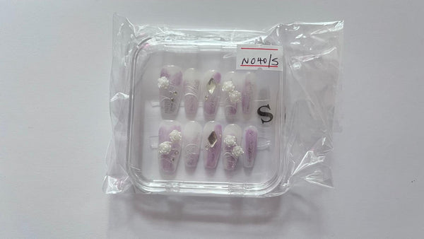 1 set Fake / False Press On Nails with box N040
