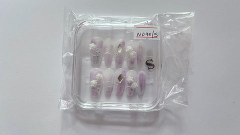 1 set Fake / False Press On Nails with box N040