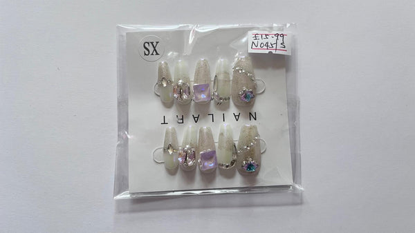 10 pcs / Press On Nails N045 (Size XS)