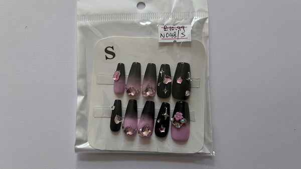 10 pcs / Press On Nails N048 (Size S)