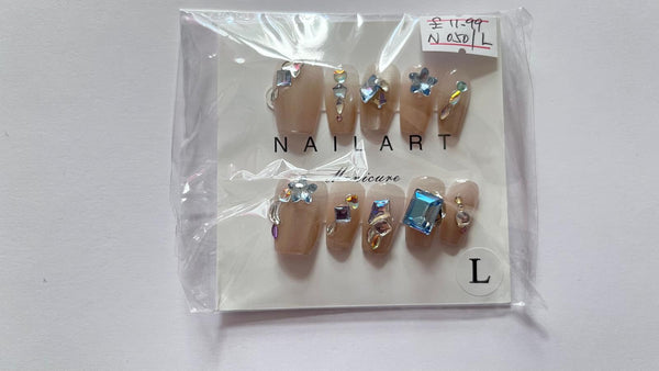 10 pcs / Press On Nails N050 (Size L)