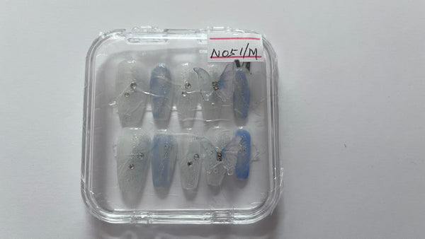 10 pcs / Press On Nails with box N051 (Size M)