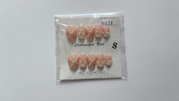 10 pcs / Press On Nails N078 (Size S)