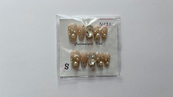10 pcs / Press On Nails N082 (Size S)