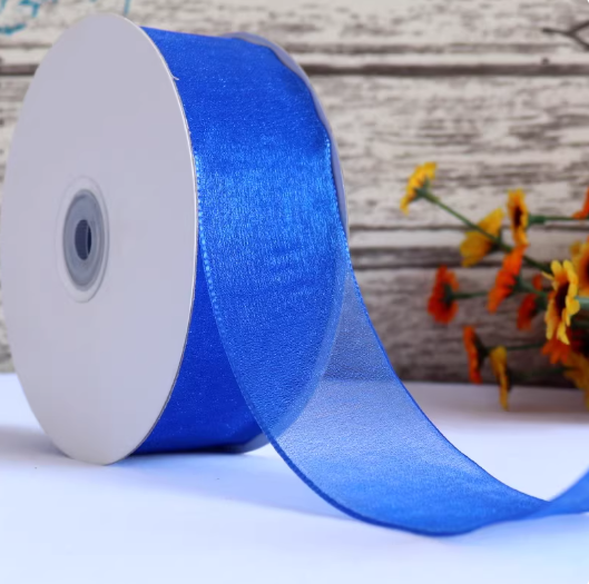 5 Meters / 4cm/ Soft Sheer Organza Ribbon for Wedding Invitations, Cake Boxes, and Crafts   R1