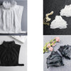 B16 / SC059 Off White, Black / Fake Collar, False Collar, Removable Collar