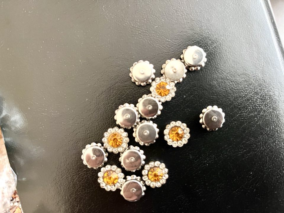 50, 100 Pcs / 12mm / Silver Base Sew On Rhinestone  S10S