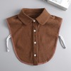 B836(pan) Brown Fake Collar, False Collar, Removable Collar