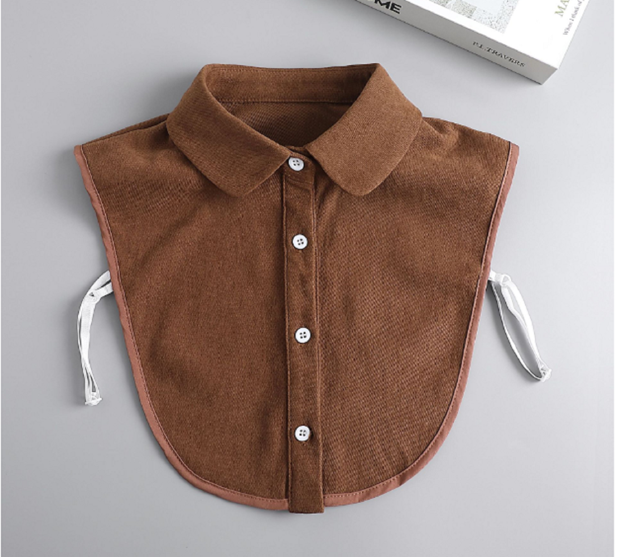 Brown Fake Collar, False Collar, Removable Collar B836(K)