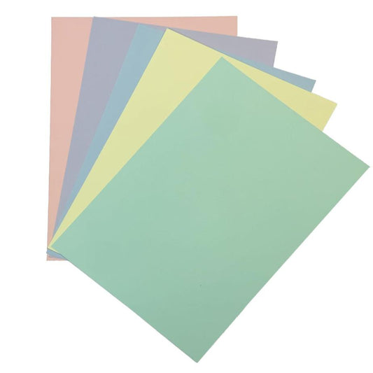 100 Piece Pack / A4 Assorted Card Pastel Colour LINE2368 (Wholesale)