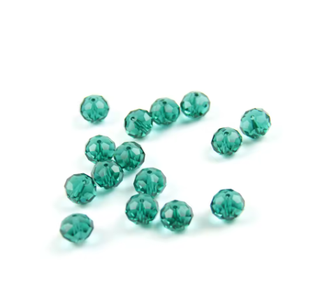 180 pcs / 6mm / Rondelle Gass Beads, Jewellery Making