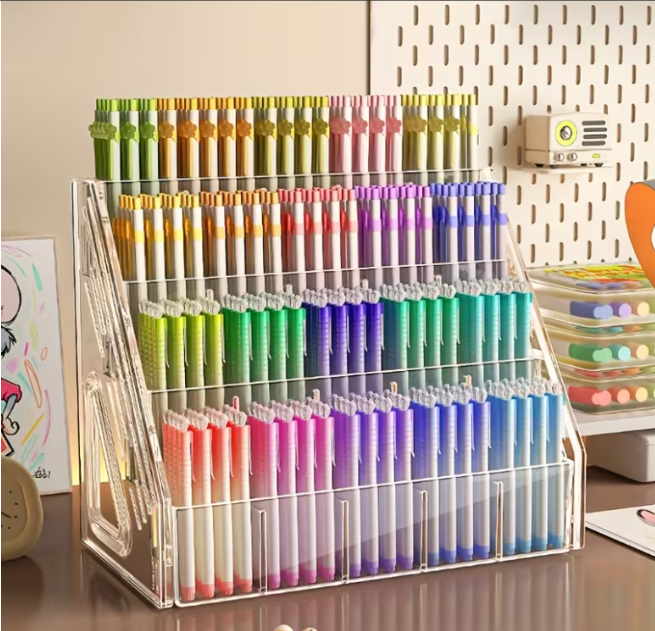 Large capacity acrylic pen holder