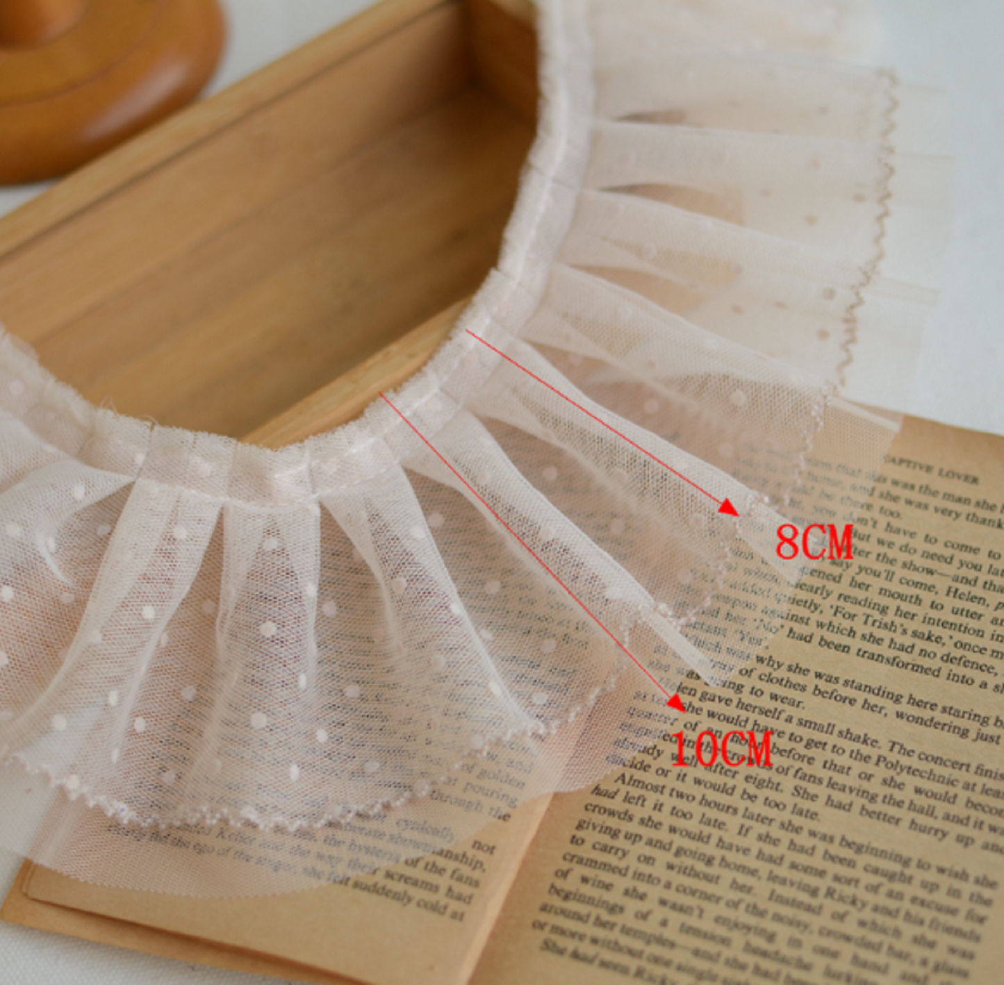 2 Meters / 10cm / Double Layers Lace Trim LF027
