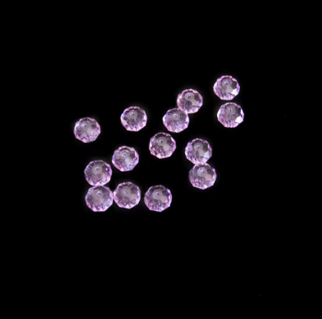 180 pcs / 6mm / Rondelle Gass Beads, Jewellery Making