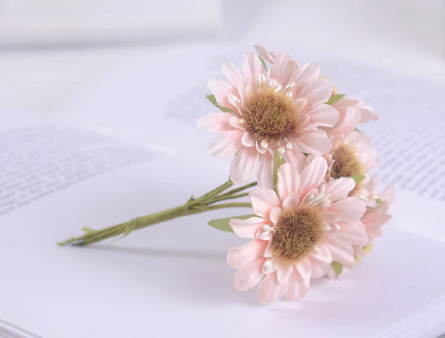 30 Pcs / 5cm / Fabric Sunflowers  SF016