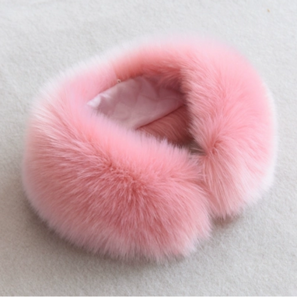 55cm / Faux Fur Collar Scarf, False Collar, Removable Collar  B702(S)