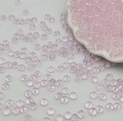(Y210)  50 Pcs / 8mm / Quality K9 Flat Crystal Glass Beads, DIY Jewellery Making