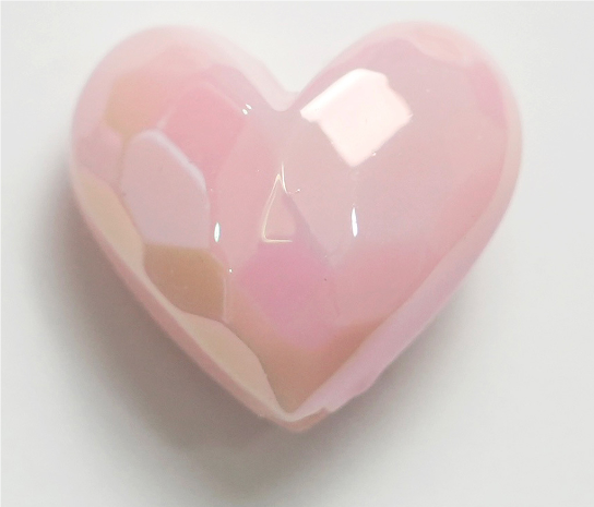 10 pcs / 19 x 17mm / High Quality Assorted Shiny Acrylic Heart Beads, Heart Spacers For Jewellery Making (BB102)