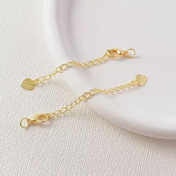 5 pcs / Gold Plated Extension with clasp  EK102