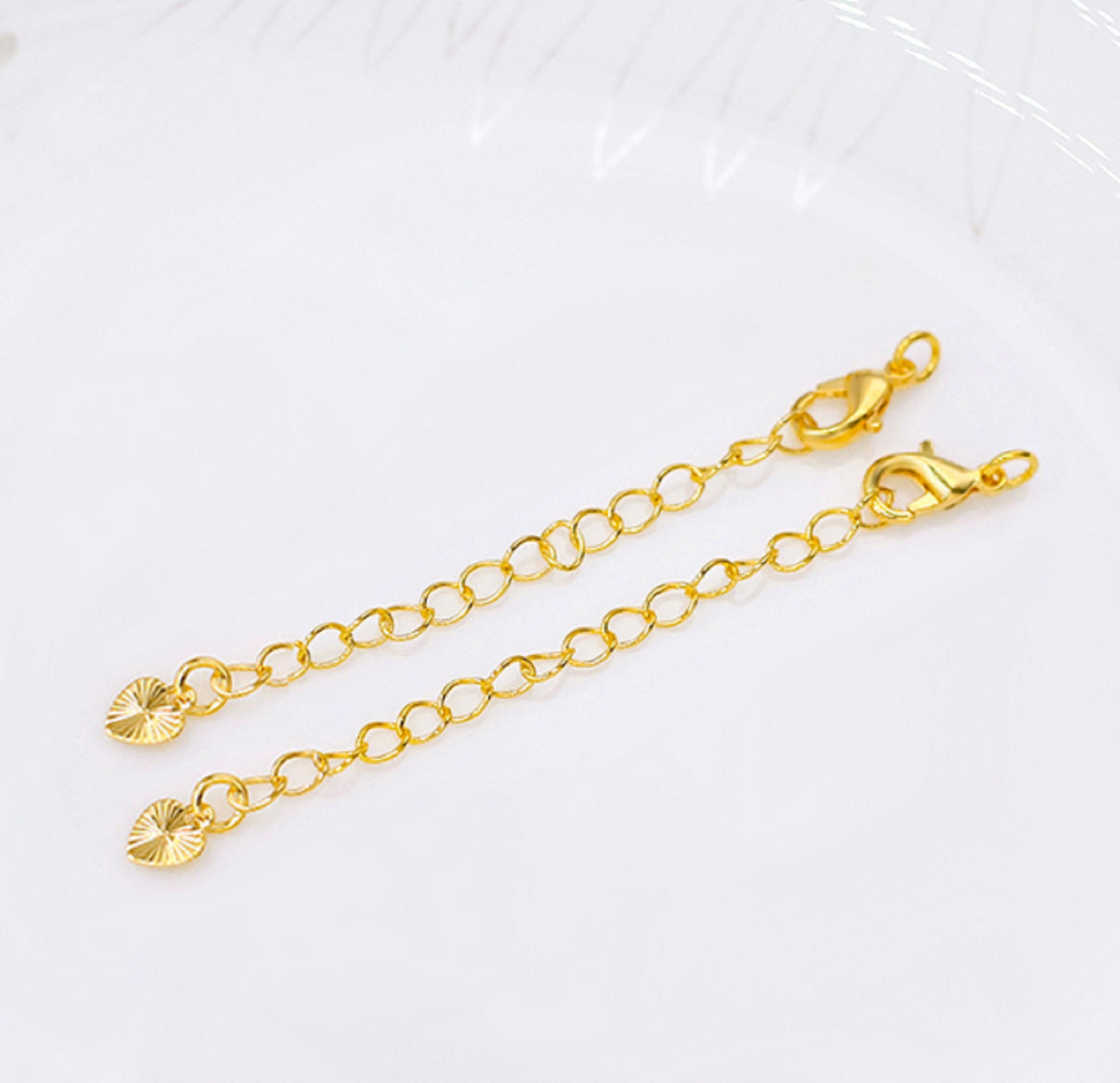 (EK102) 5 pcs / Gold Plated Extension with clasp