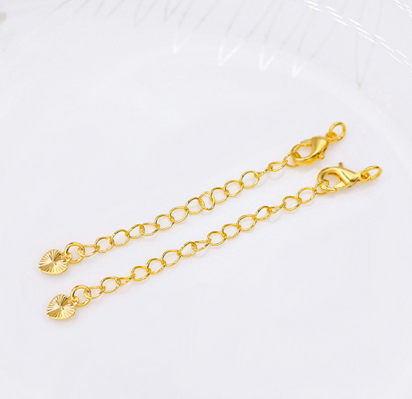 5 pcs / Gold Plated Extension with clasp  EK102