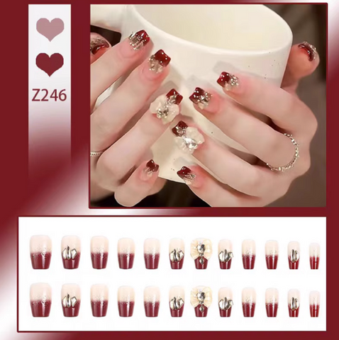 24 pcs / Press On Nails YZ246