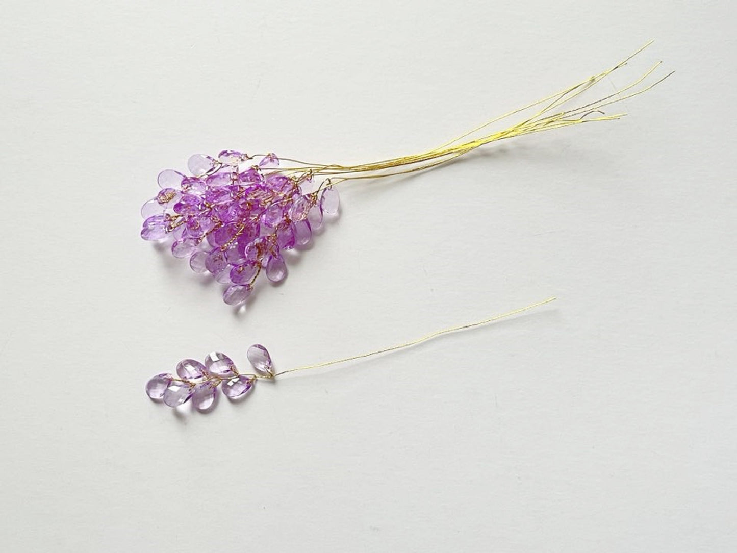 10 Stems / Crystal Bead Leaf Flower Spray  FS21G
