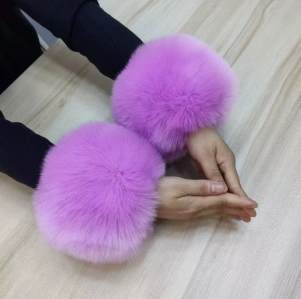 Faux Fur Wrist Cuffs, Fake Sleeve Cuffs, False Wrist Cuffs, Removable Wrist Cuffs SC701