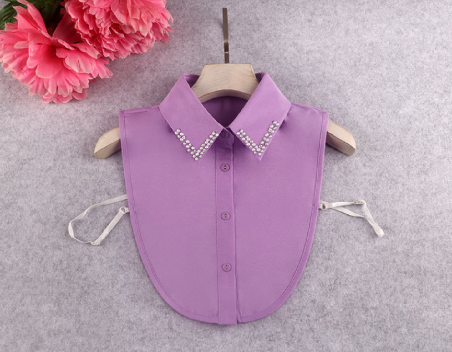 B806 / Point / Chiffon Point Fake Collar, False Collar, Removable Collar