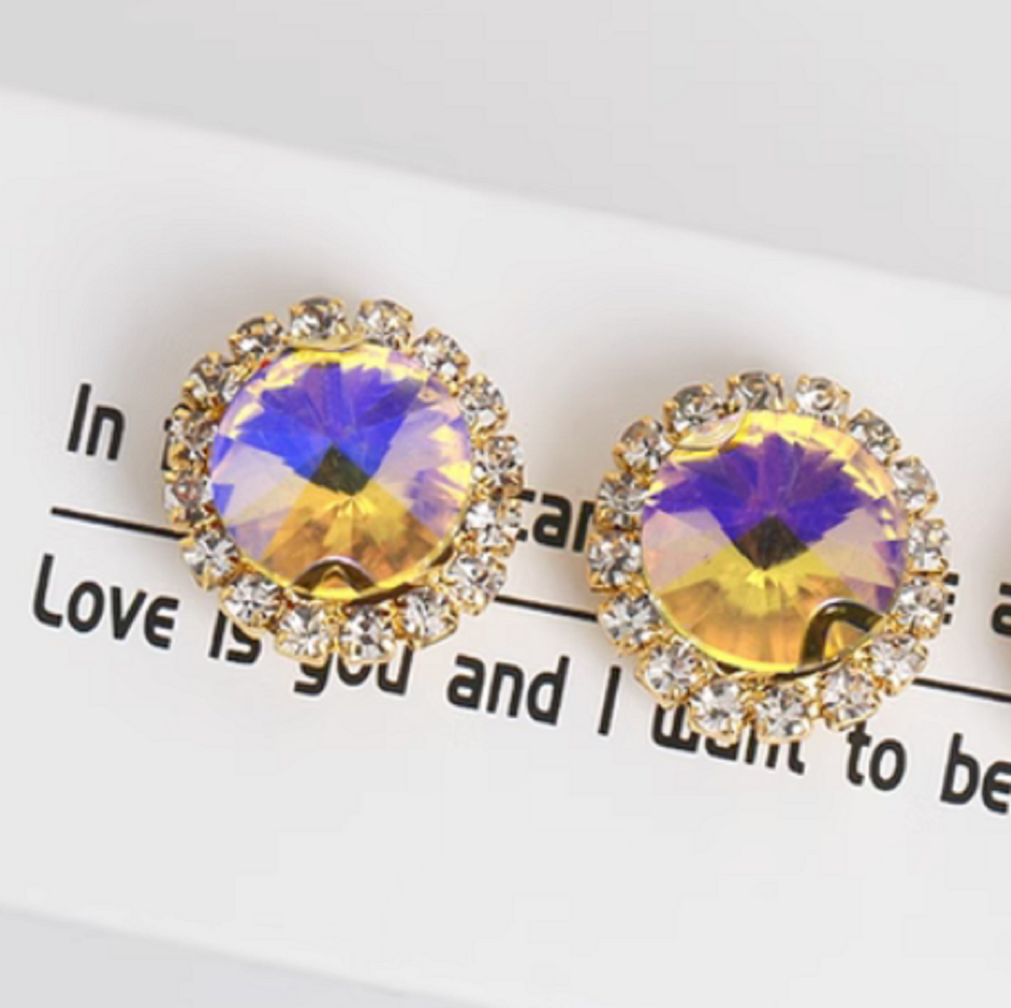 (S13ABS)  10 Pcs / 16mm / Silver Sew On Square Rhinestone