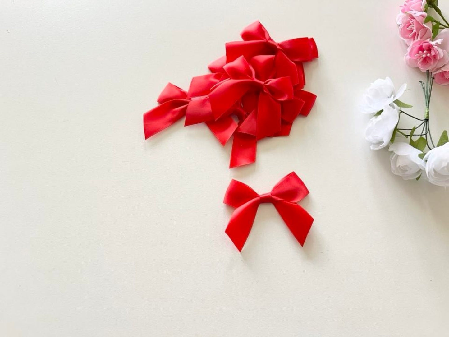 7cm / 30 pcs Mixed Handmade Double bows BW004