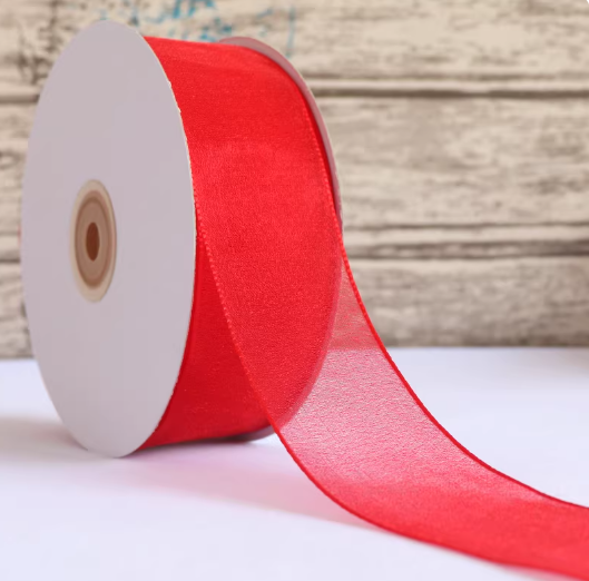5 Meters / 4cm/ Soft Sheer Organza Ribbon for Wedding Invitations, Cake Boxes, and Crafts   R1