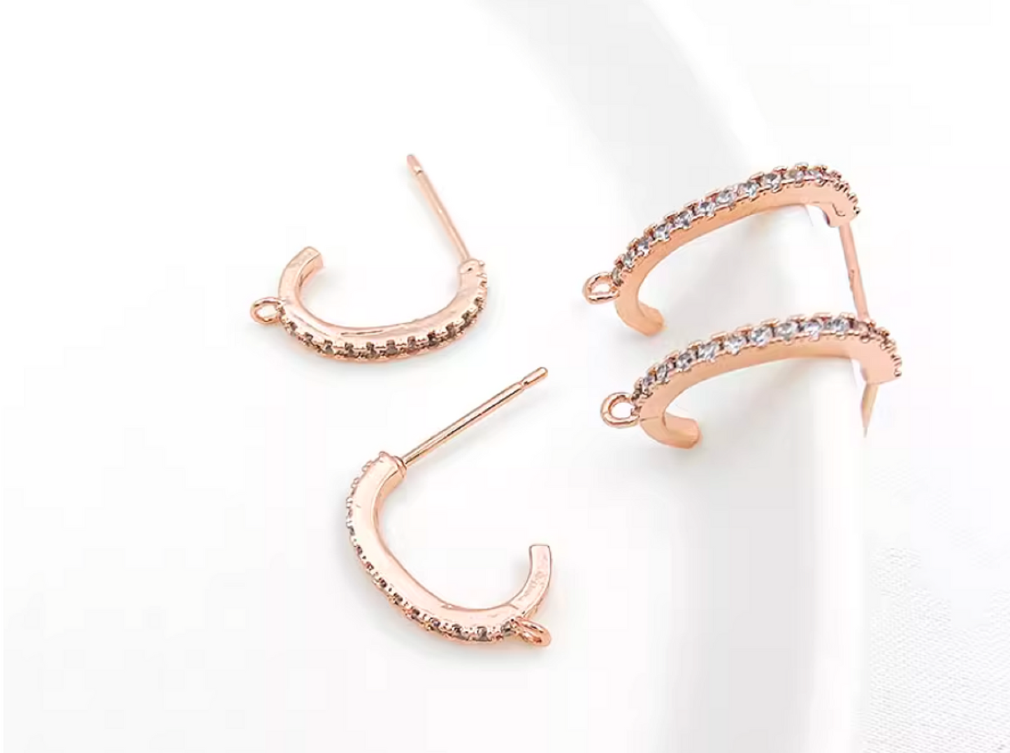 (EK84) 10 pcs / Gold Plated Earrings Hoop