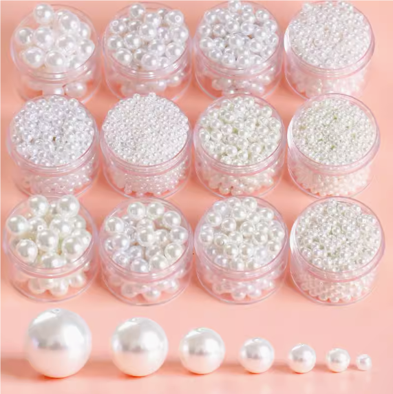 3mm-12mm / Round White Pearl Beads