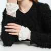 Off White / Fake cotton Sleeve Cuffs, Fake Sleeve Cuffs, False Wrist Cuffs, Removable Wrist Cuffs  SC021(K)