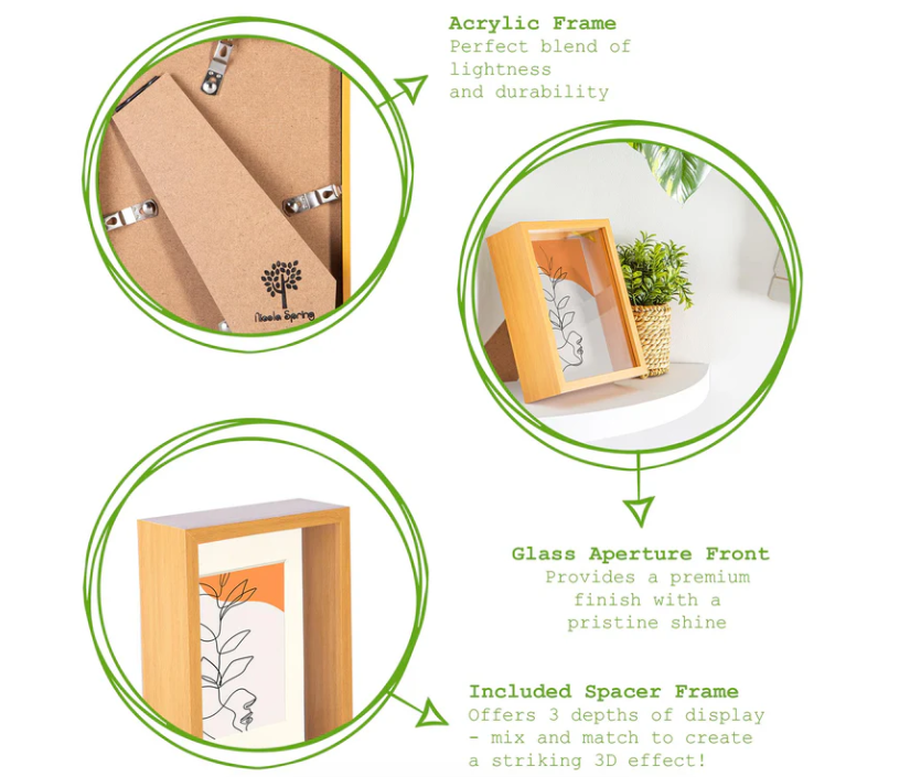 8'' x 10'' / DIY 3D Deep Shadow Box, Photo Frame