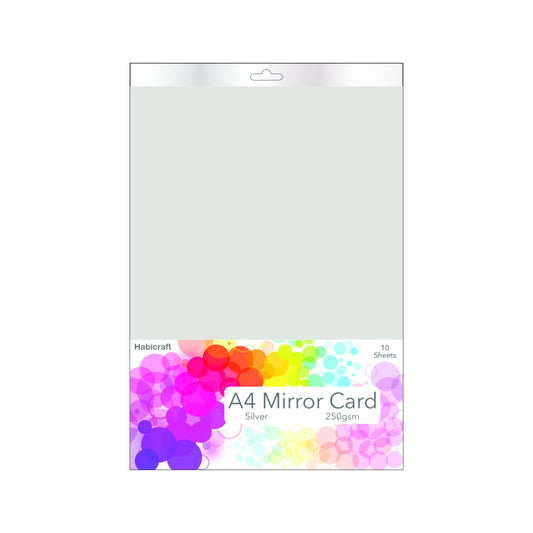 Habicraft / A4 / 10 sheets / Silver Mirror Card 250gsm (HMC02) Wholesale