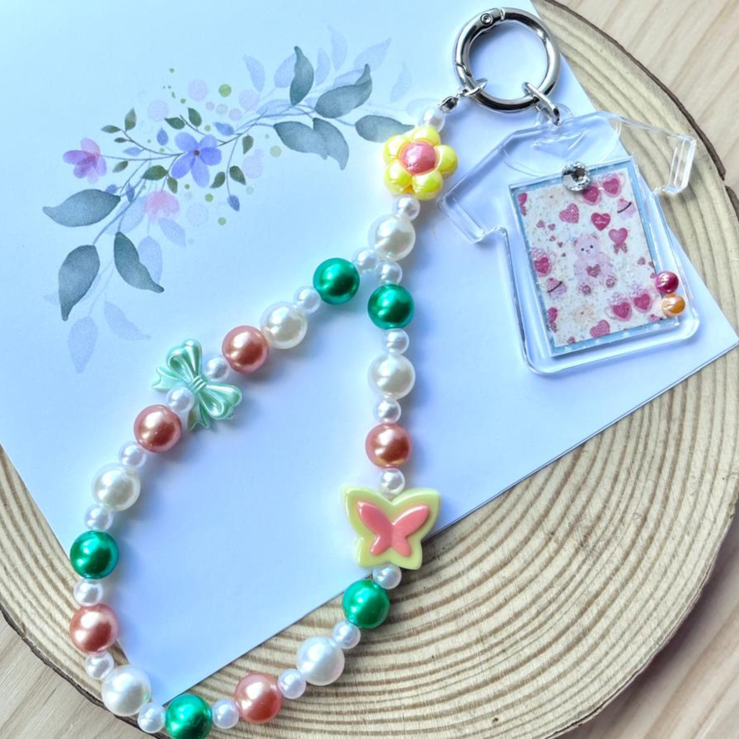 Handmade Kids Acrylic Beaded Mobile phone strap charm, mobile phone accessories (MC007)