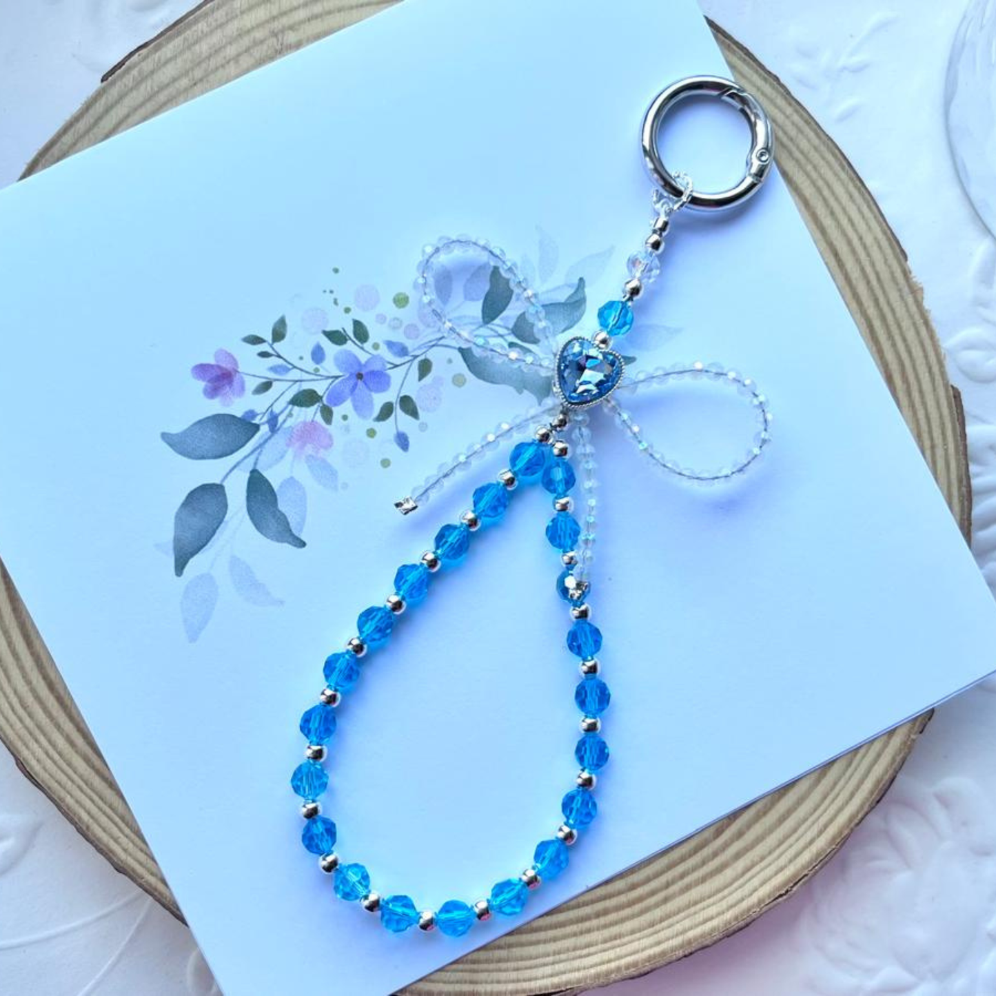 (MC006)  Handmade Gold Plated Crystal Beaded Mobile phone strap charm, mobile phone accessories