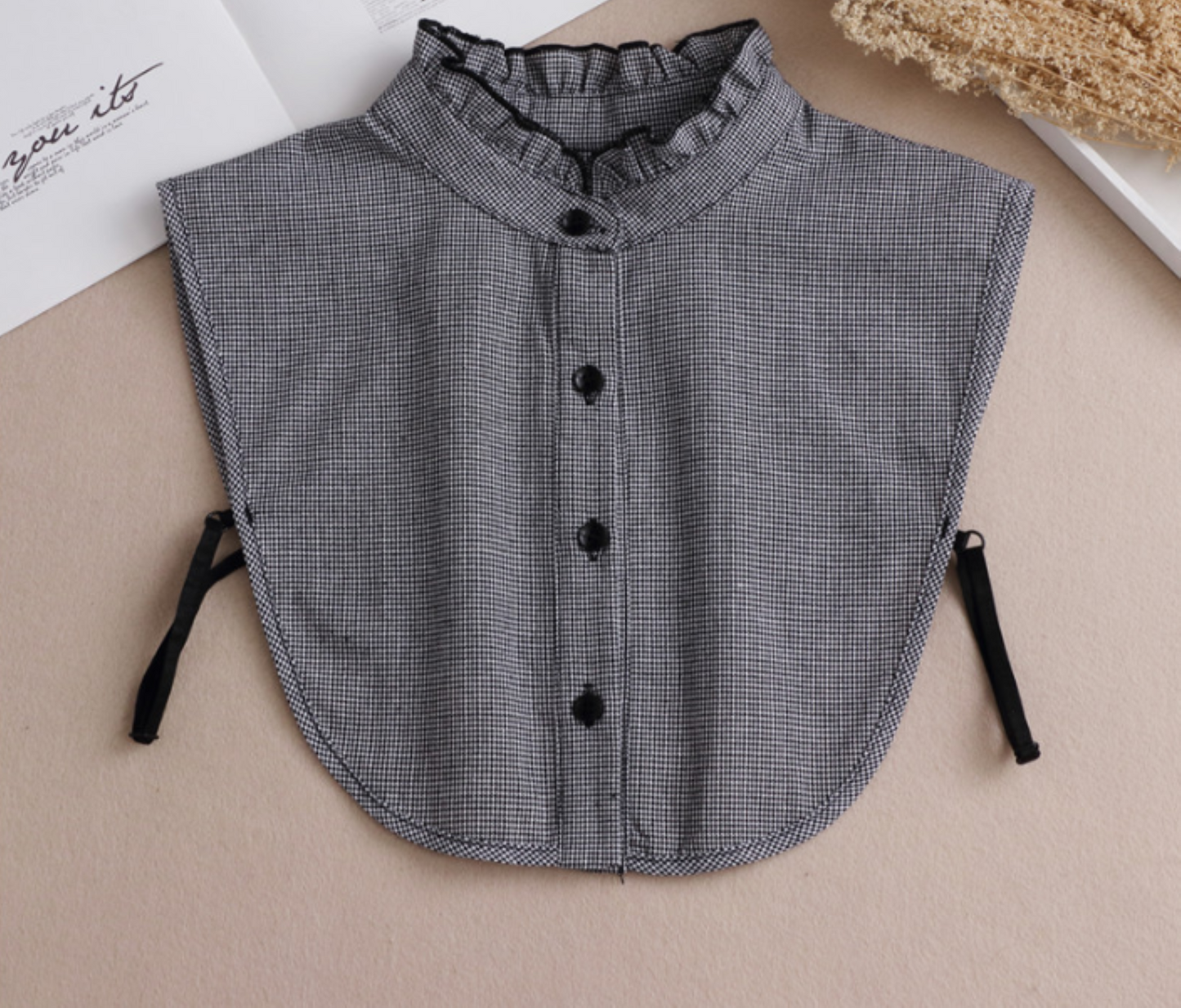 B811 / Black Fake Collar, False Collar, Removable Collar