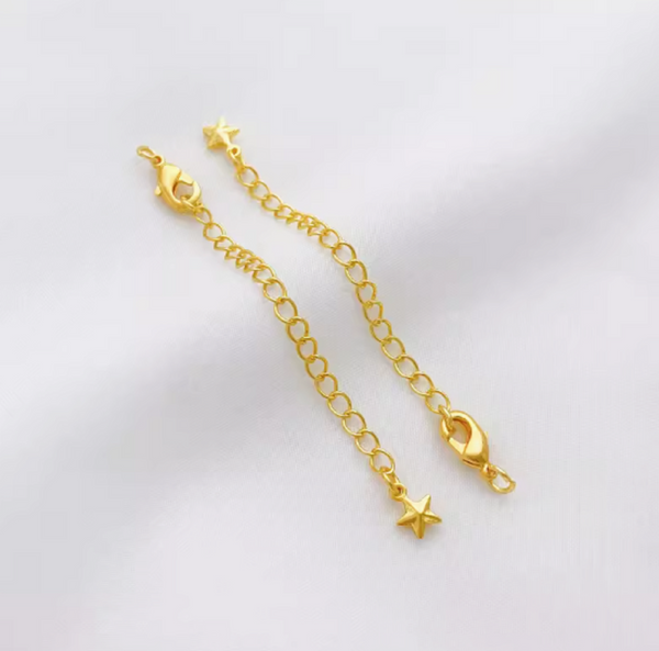 5 pcs / Gold Plated Extension with clasp  EK103